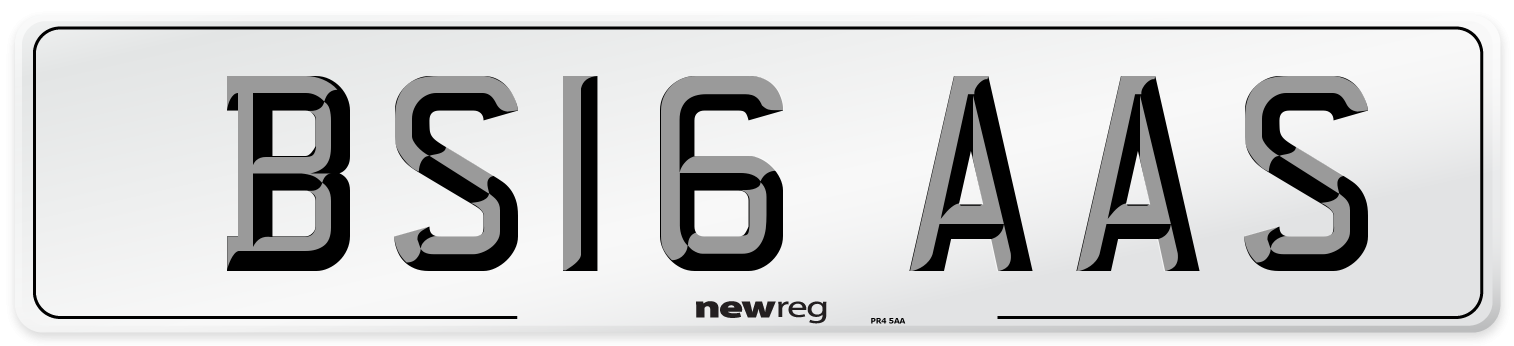 BS16 AAS Number Plate from New Reg